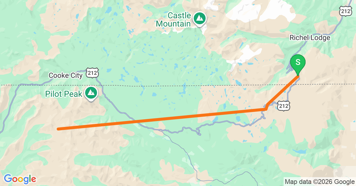 Beartooth Pass route map