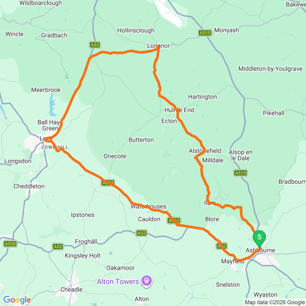 Route map for Manifold Valley Twist