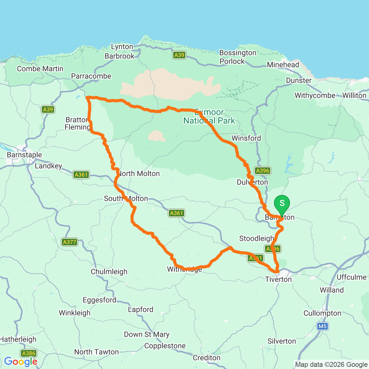 Route map for Southern Fringe Run